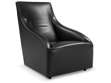 M510Y Modern Black Leather Lounge Chair