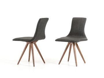 Tracer - Modern Grey Fabric Dining (Set of 2)