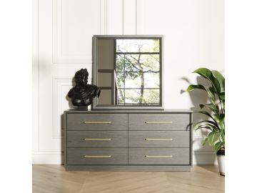 Manhattan- Contemporary Grey and Gold Dresser