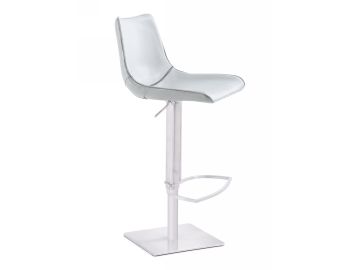 Manning - Modern White Adjustable Bar Stool