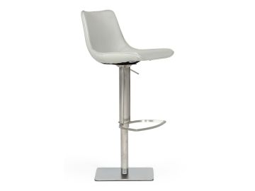 Manning - Modern Light Grey Adjustable Bar Stool