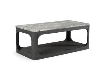 Marco - Modern Black & White Granite Coffee Table