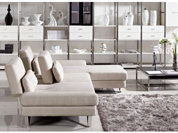 Yorba Modern Fabric Sectional Sofa Set