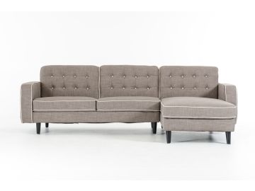 MB-1369B Modern Grey Fabric Sectional Sofa