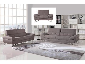 Potash Modern Taupe Fabric Sofa Set