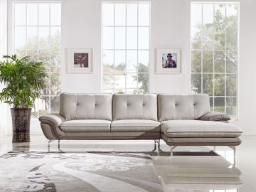 Indio Modern 2-Tone Fabric Sectional Sofa