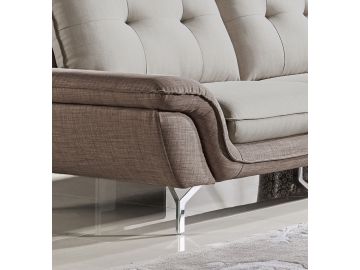 Indio Modern 2-Tone Fabric Sectional Sofa