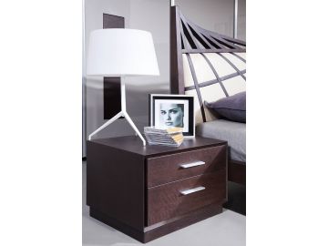 Modrest Prism Modern Brown Oak Nightstand