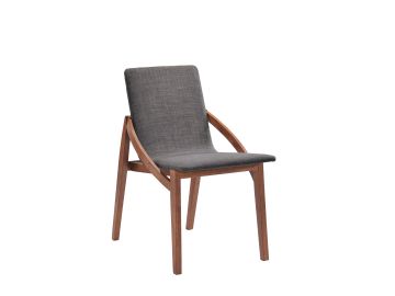 Jett - Mid-Century Grey Fabric Dining Chair (Set of 2)