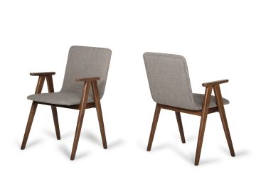 Maddox - Modern Sesame & Walnut Dining Chair (Set of 2)