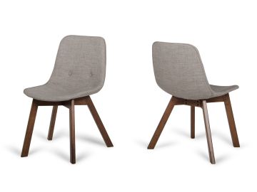 Laken - Modern Sesame & Walnut Dining Chair (Set of 2)