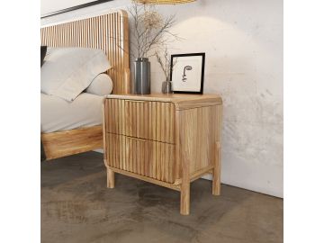 Mikala - Modern Natural Oak Nightstand