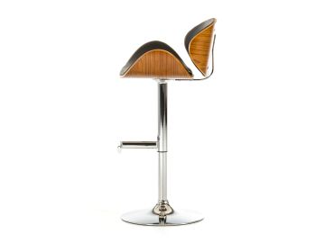Miller Mid-Century Black & Walnut Bar Stool