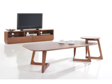 Jett Mid-Century Walnut Coffee Table