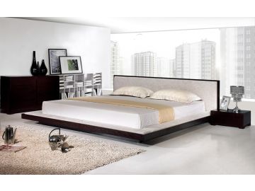 Comfy Modern Wenge Platform Queen Bed