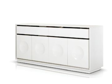 Grand Modern White Crocodile Lacquer Buffet