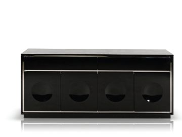 Grand Modern Black Crocodile Lacquer Buffet