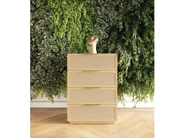 Gavin - Modern Natural Ash + Rattan Chest