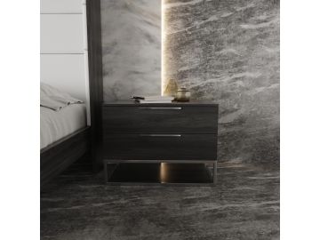 Heloise - Contemporary Grey Elm Nightstand