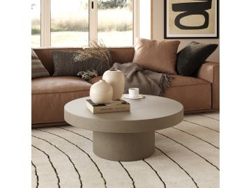Morley - Modern Round Concrete Coffee Table