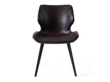 Moira - Modern Dark Brown Eco-Leather Dining Chair (Set of 2)