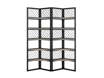 Grimaldi Modern Concrete & Black Metal Shelf