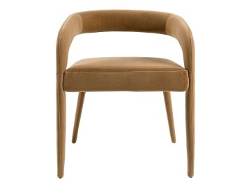 Mundra - Modern Tan Fabric Dining Chair