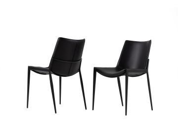 Murray - Modern Black Vegan Leather Dining Chair (Set of 2)