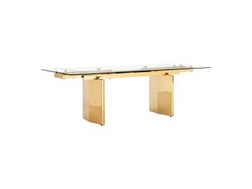 Nassim - Glam Glass Extendable Dining Table