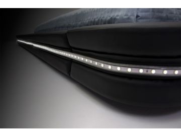 Marquee Contemporary Eco-Leather Platform Bed w/ LED Lights
