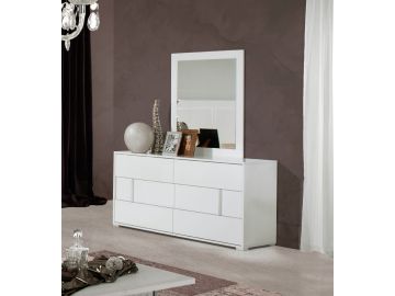Nicla Italian Modern White Mirror