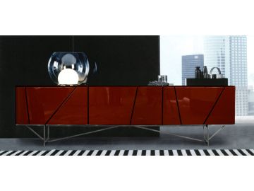 Rostock Modern Bordeaux TV Stand