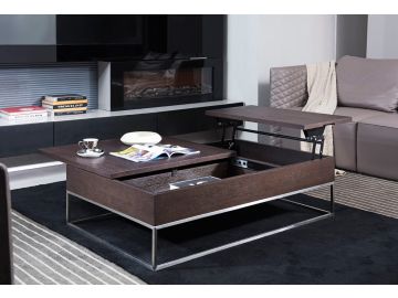 P509A Contemporary Brown Oak Coffee Table