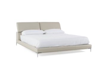 Pearson - Modern Light Grey Leather Bed