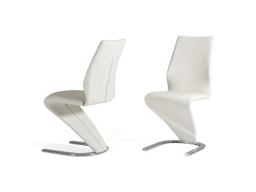 Penn - Modern White Leatherette Dining Chair (Set of 2)