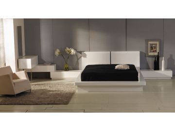 Prestige Modern White Lacquer Eastern King Bed