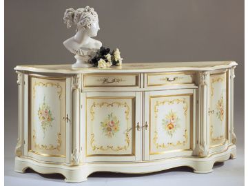 Regina White 3-Door Vitrine Curio Made In Italy