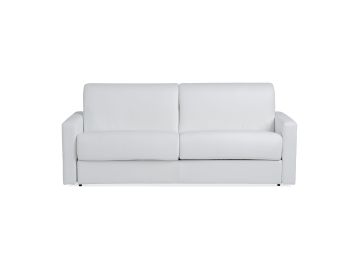 Revers - Italian Modern White Leather Queen Sofa bed