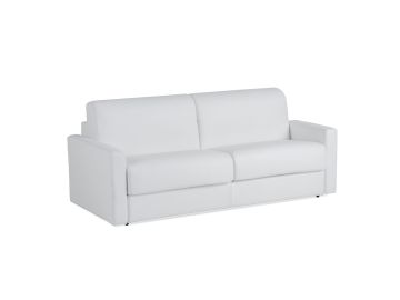 Revers - Italian Modern White Leather Queen Sofa bed