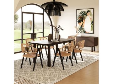 Rhea - Modern 71" Dark Acacia Rectangular Dining Table