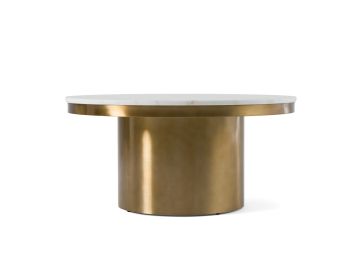 Rocky - Glam White & Gold Coffee Table