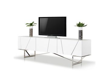 Rostock Modern White TV Stand