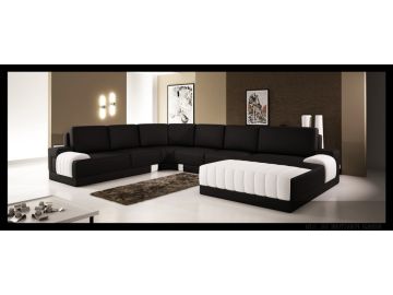 Contemporary Leather Sectional Sofa 5025