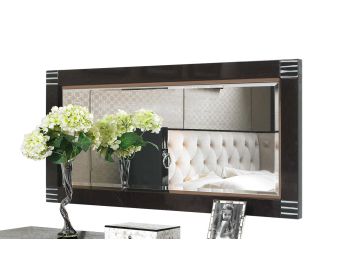 Bellagio Pearl Wood Rectangular Mirror