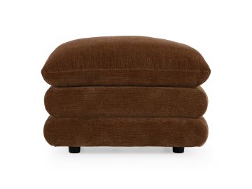 Crockett - Modern Brown Fabric Ottoman