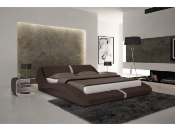 S603 Contemporary Brown Eco-Leather Bed