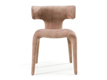 Saehee - Modern Brown Velvet Dining Chair