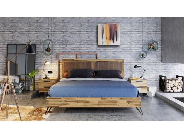 Sala Modern Light Wood Bed