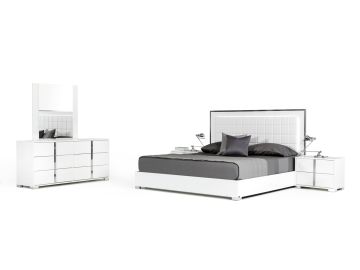San Marino Modern White Bed