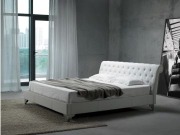 Queen San Remo Leatherette Modern Bed